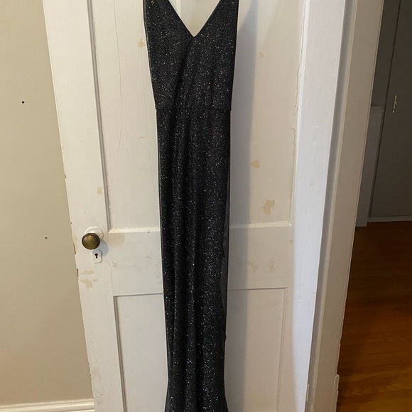 Women’s long black glitter gown size M/L - Picture 6 of 6